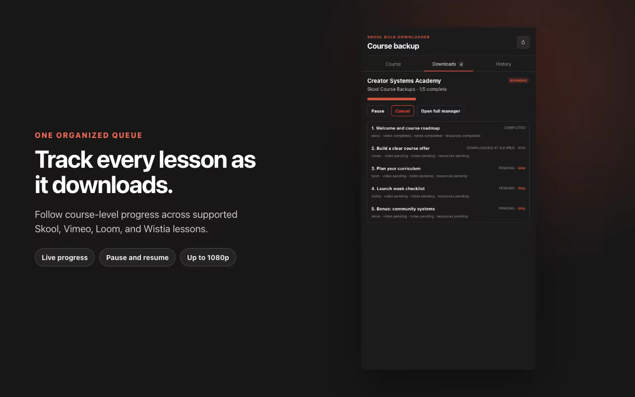 One course can contain several video providers. Shown with privacy-safe synthetic course data.